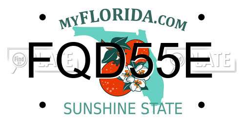 FQD55E Florida License Plate