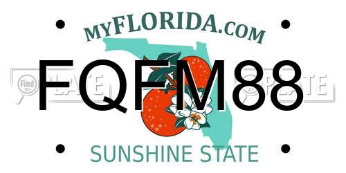FQFM88 Florida License Plate