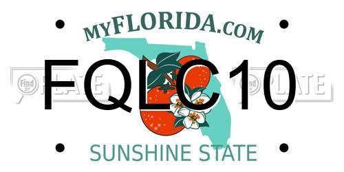 FQLC10 Florida License Plate