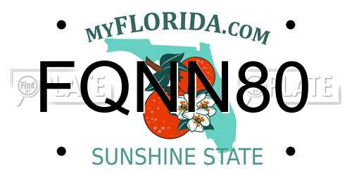FQNN80 Florida License Plate