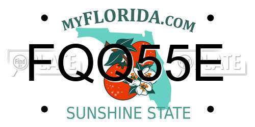 FQQ55E Florida License Plate