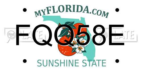 FQQ58E Florida License Plate