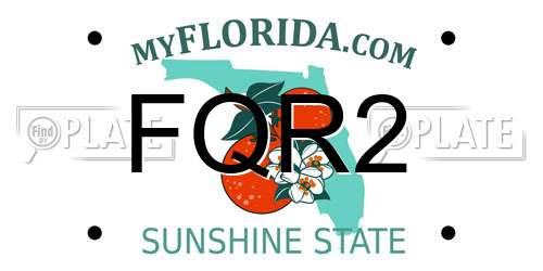 FQR2 Florida License Plate