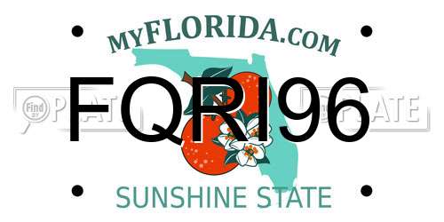 FQRI96 Florida License Plate
