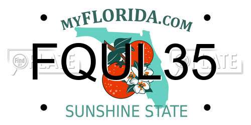 FQUL35 Florida License Plate