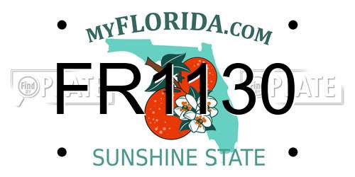 FR1130 Florida License Plate