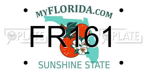 FR161 Florida License Plate