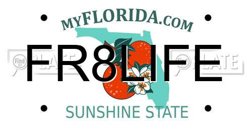 FR8LIFE Florida License Plate