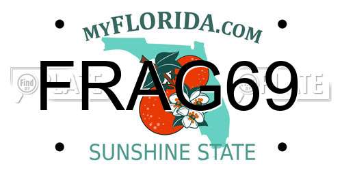 FRAG69 Florida License Plate