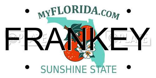 FRANKEY Florida License Plate