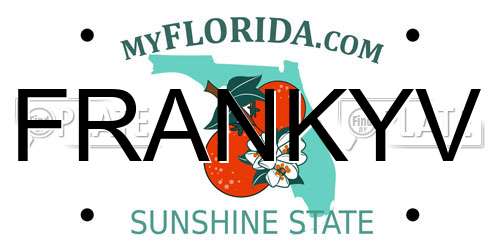 FRANKYV Florida License Plate