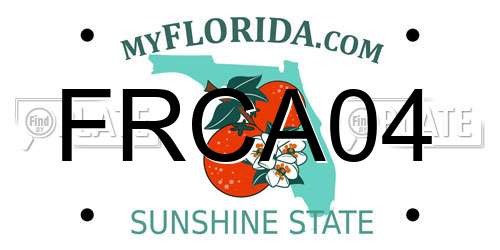 FRCA04 Florida License Plate