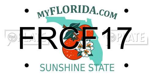 FRCF17 Florida License Plate