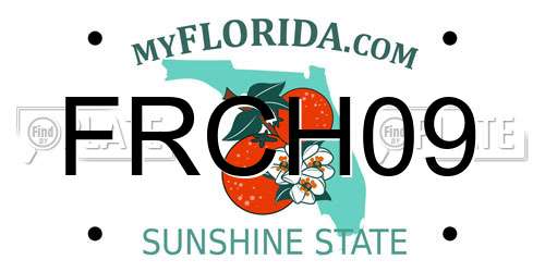 FRCH09 Florida License Plate
