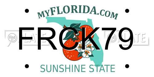 FRCK79 Florida License Plate