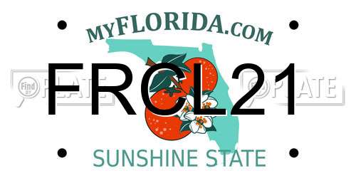 FRCL21 Florida License Plate