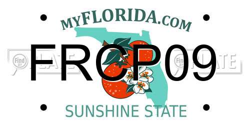 FRCP09 Florida License Plate
