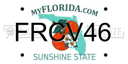 FRCV46 Florida License Plate