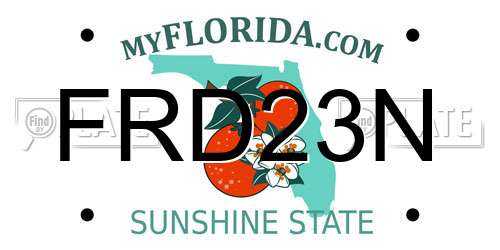 FRD23N Florida License Plate