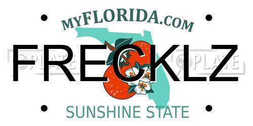 FRECKLZ Florida License Plate