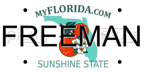 FREEMAN Florida License Plate