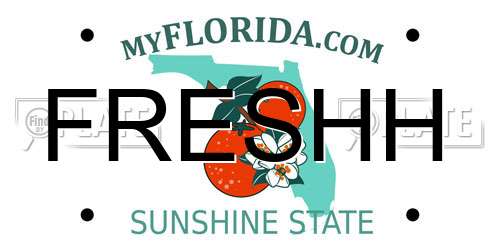 FRESHH Florida License Plate