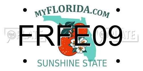 FRFE09 Florida License Plate