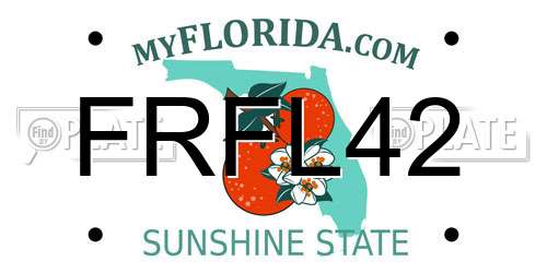 FRFL42 Florida License Plate