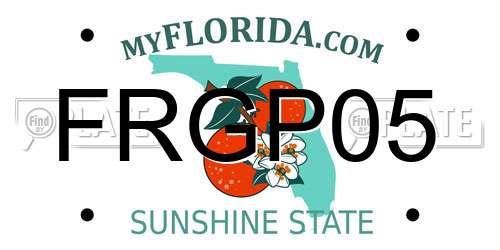 FRGP05 Florida License Plate