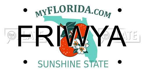 FRIWYA Florida License Plate