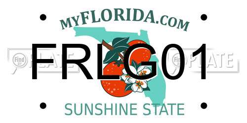 FRLG01 Florida License Plate