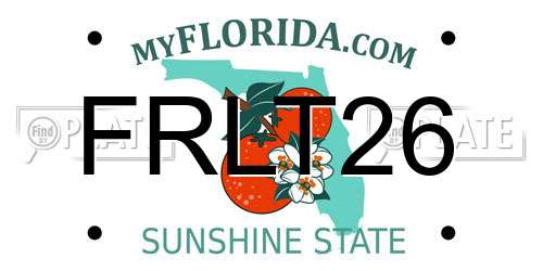 FRLT26 Florida License Plate