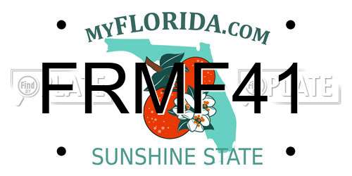FRMF41 Florida License Plate