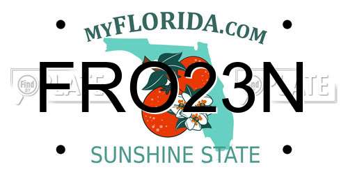 FRO23N Florida License Plate