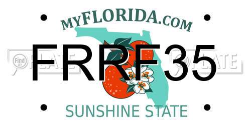 FRRF35 Florida License Plate