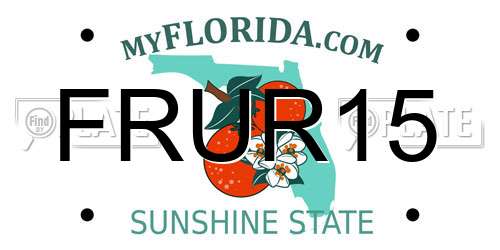 FRUR15 Florida License Plate