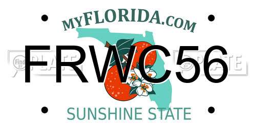 FRWC56 Florida License Plate