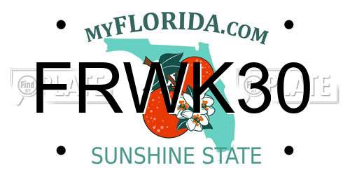FRWK30 Florida License Plate