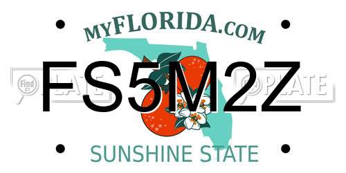 FS5M2Z Florida License Plate