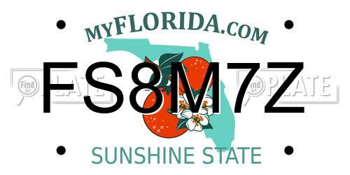 FS8M7Z Florida License Plate