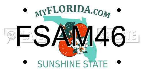 FSAM46 Florida License Plate