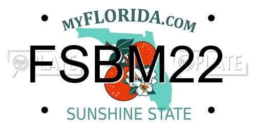 FSBM22 Florida License Plate