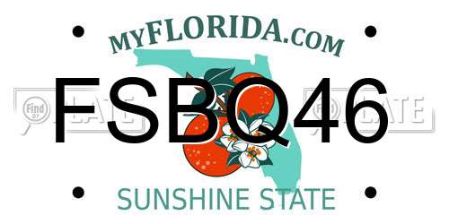 FSBQ46 Florida License Plate