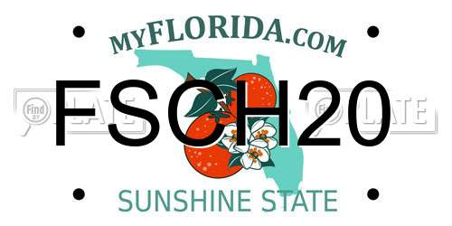 FSCH20 Florida License Plate