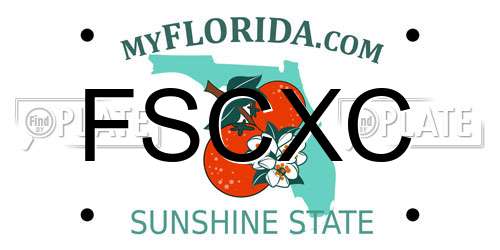 FSCXC Florida License Plate