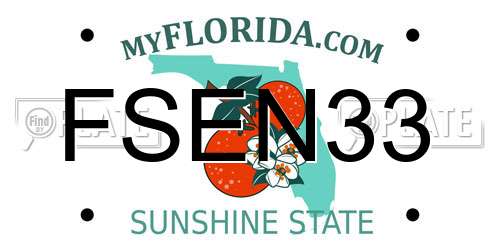 FSEN33 Florida License Plate