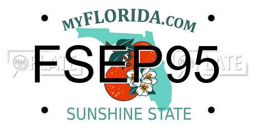 FSEP95 Florida License Plate
