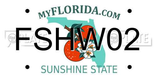 FSHW02 Florida License Plate