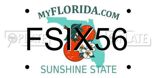 FSIX56 Florida License Plate