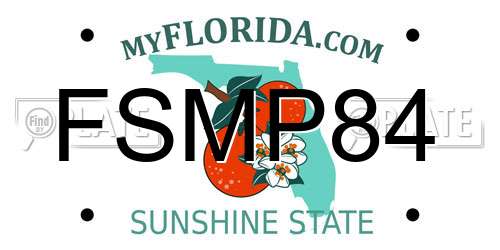 FSMP84 Florida License Plate
